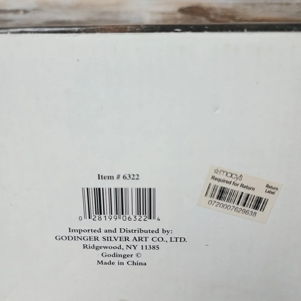 Godinger Silver Art Co 1 QT Covered Porcelain Baker with Warmer Stand 6322